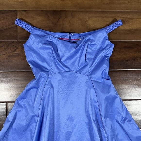 Free People Women's Size 2 Cornflower Blue Alinda‎ Off The Shoulder Midi Dress - Picture 2 of 14